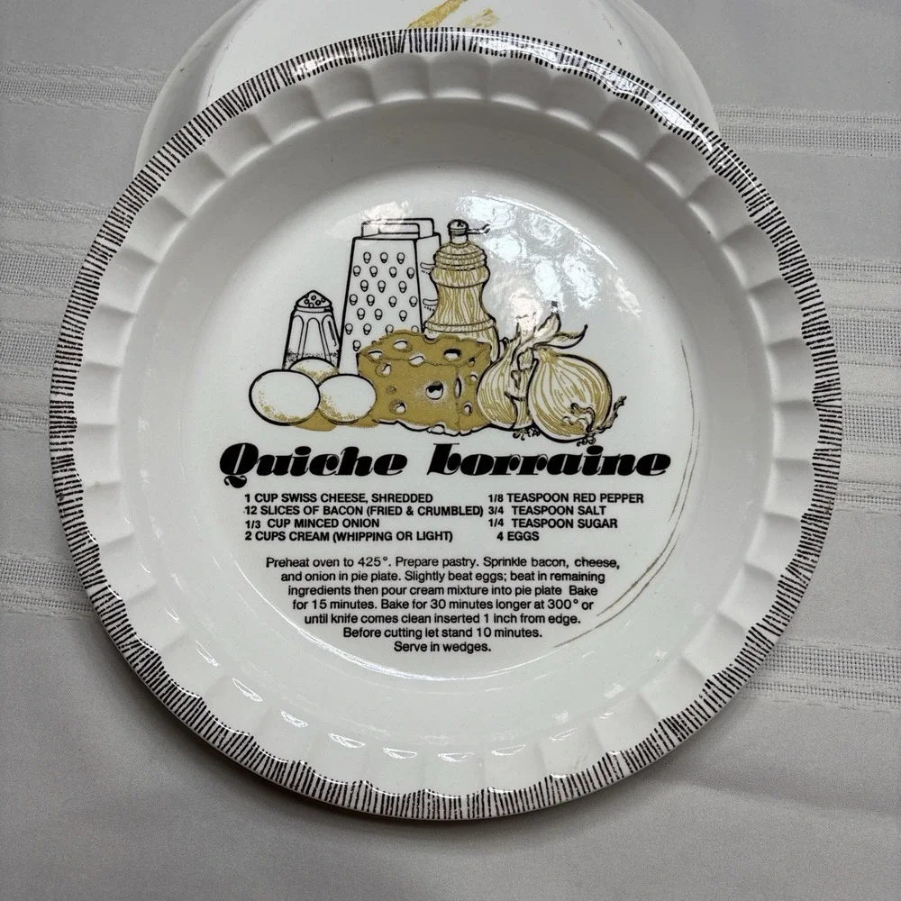 Country Harvest Quiche Lorraine Pie Plate, 1983 by Royal China Co.